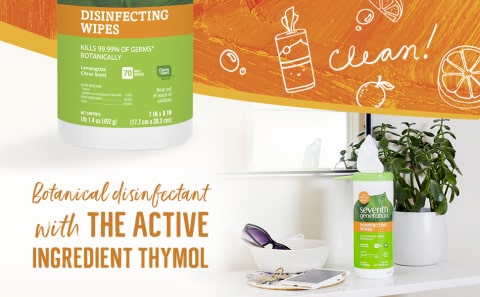 70ct Seventh Generation Alcohol Disinfecting Wipes