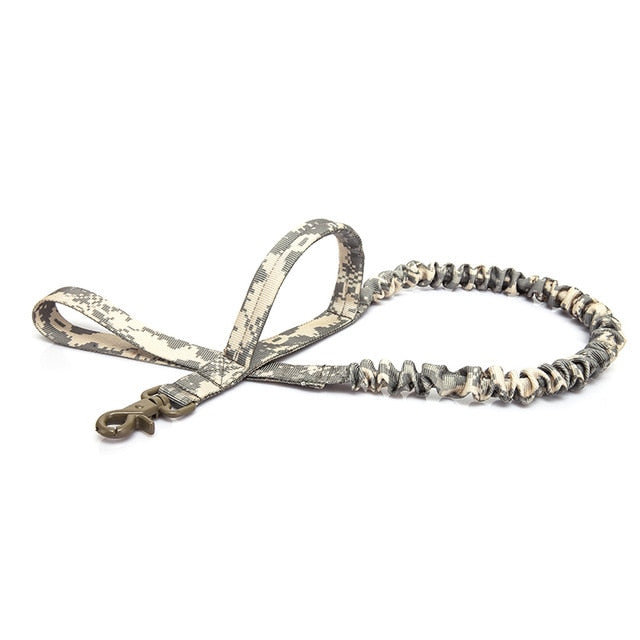 Military Tactical Dog Leash 2 Handle Quick Release Elastic Bungee Leads Rope Dog Training Leashes For Small Large Dogs