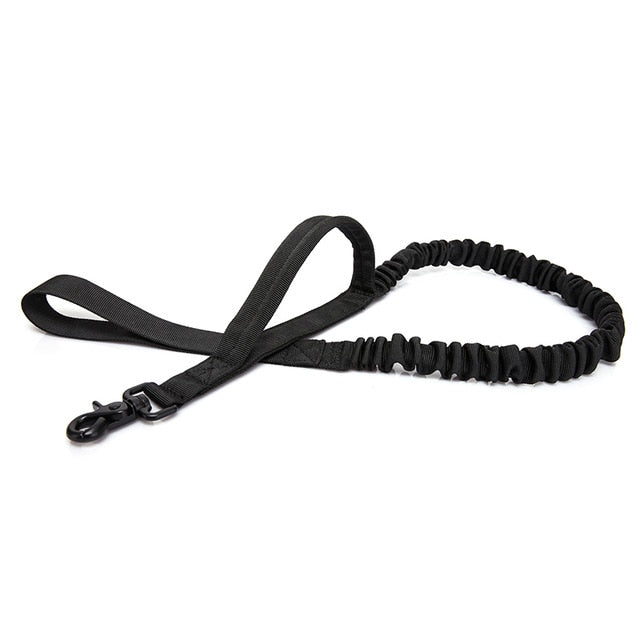 Military Tactical Dog Leash 2 Handle Quick Release Elastic Bungee Leads Rope Dog Training Leashes For Small Large Dogs